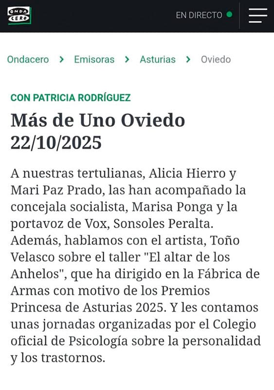 Programa Más de Uno Oviedo
